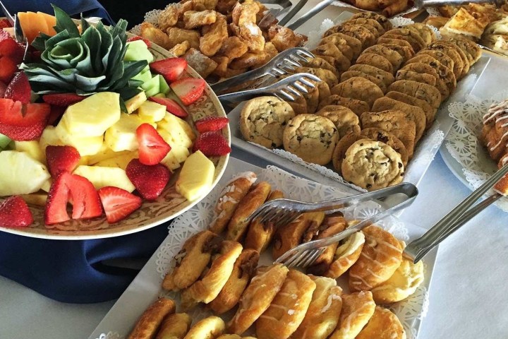 a plate of food on a table